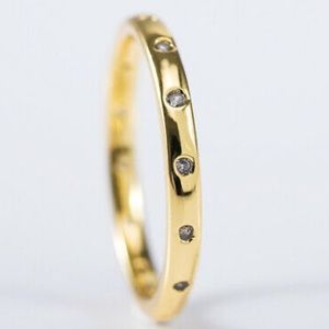 New 18k gold plated Wedding Band Ring